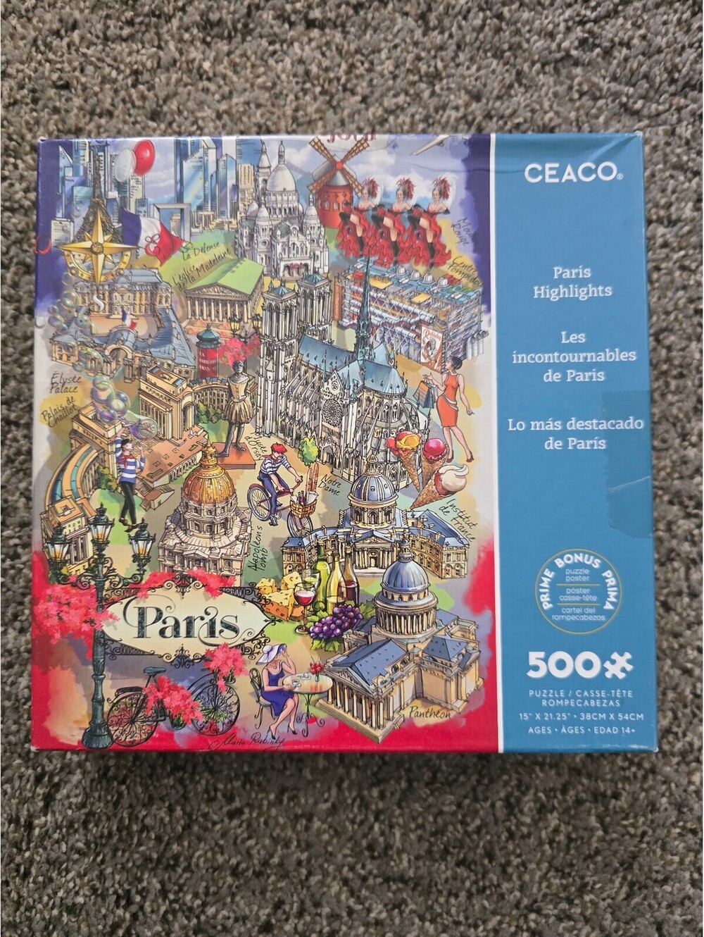 CEACO Paris Highlights 500 Pc Maria Rabinky Jigsaw Puzzle